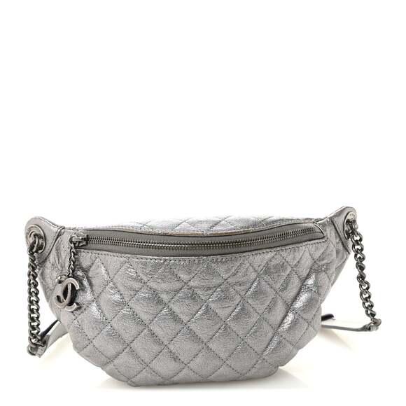 Chanel Tops - Chanel Metallic Calfskin Quilted Banane #234468C19B